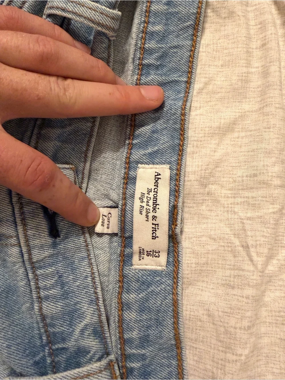 Abercrombie & Fitch Light Blue Denim Shorts